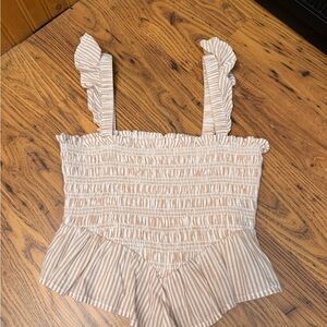 American Eagle Outfitters Beige Striped Camisole